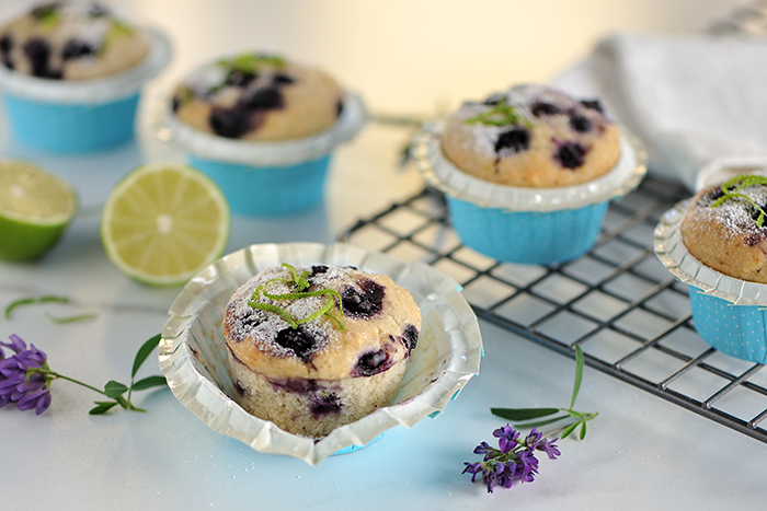 Heidelbeer-Limetten-Sauerrahm-Muffins