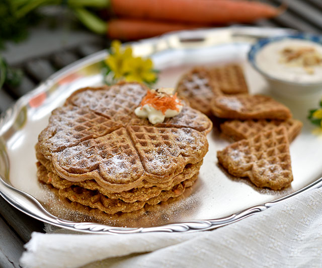 Karotten-Orangen-Waffeln