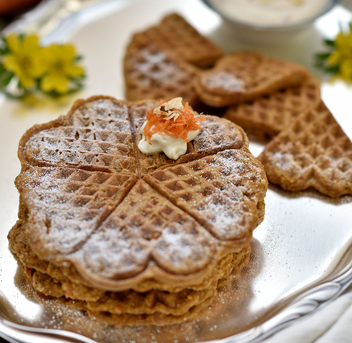 Karotten-Orangen-Waffeln