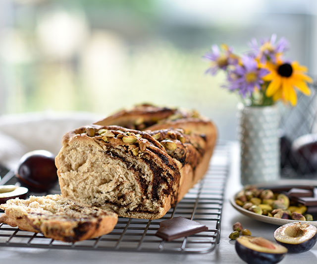 Powidl-Babka_mit_Mandelcreme und Schokolade