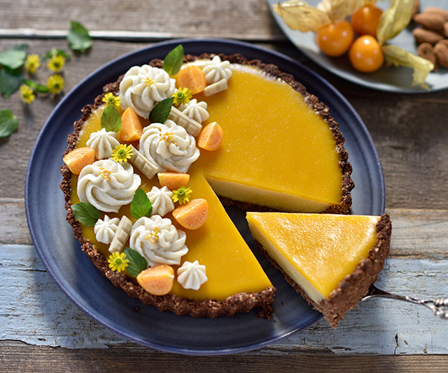 Orangen-Vanille-Tarte mit Marzipancreme